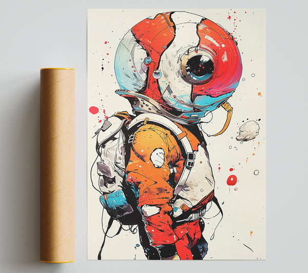 Red Space Wanderer Giclee Print