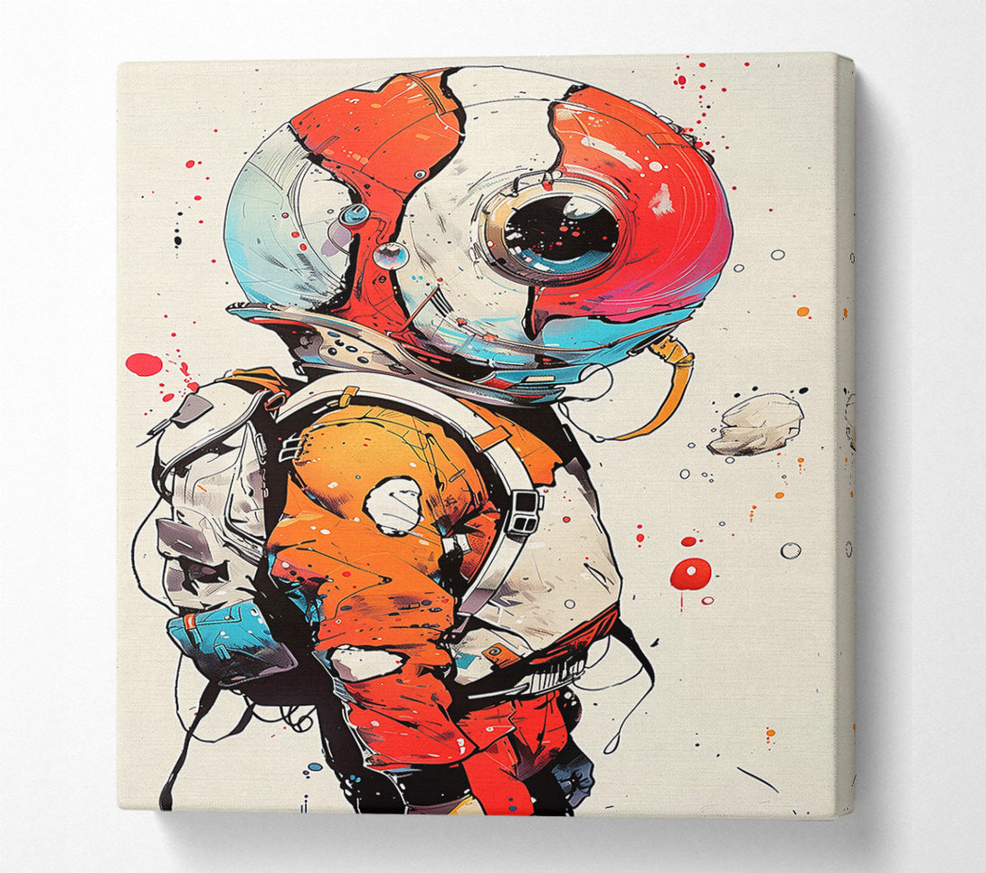  A Canvas Print of Red Space Wanderer Canvas Print