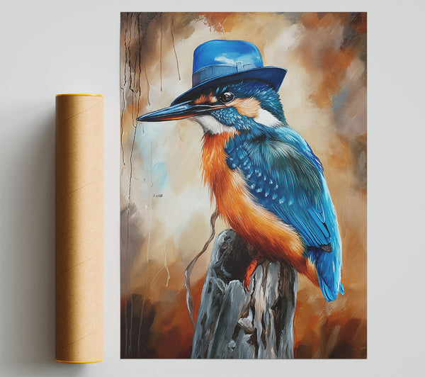 Bluebird In A Hat Print