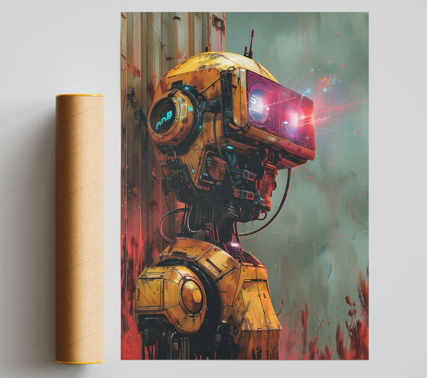 Golden Glitch Vision Poster