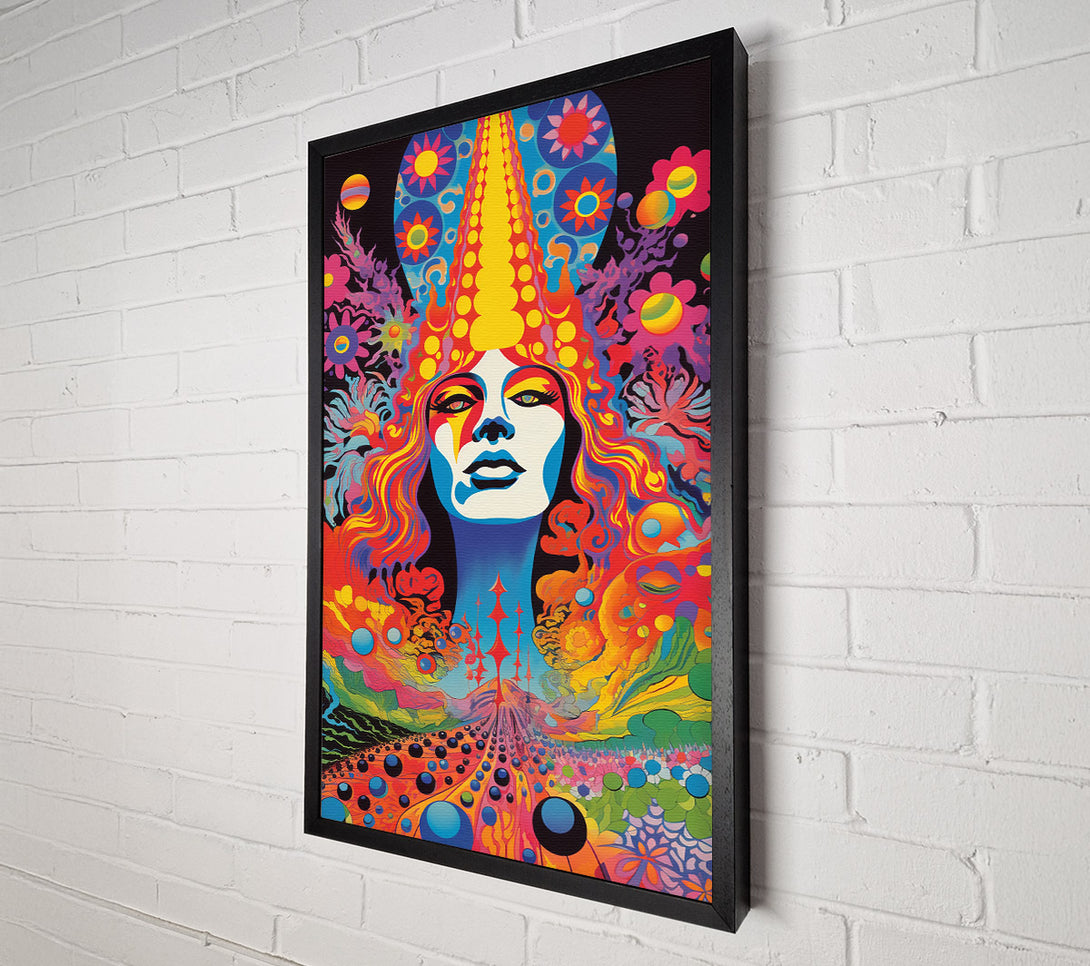  A Canvas Print of Groovy Acid Woman Canvas Print