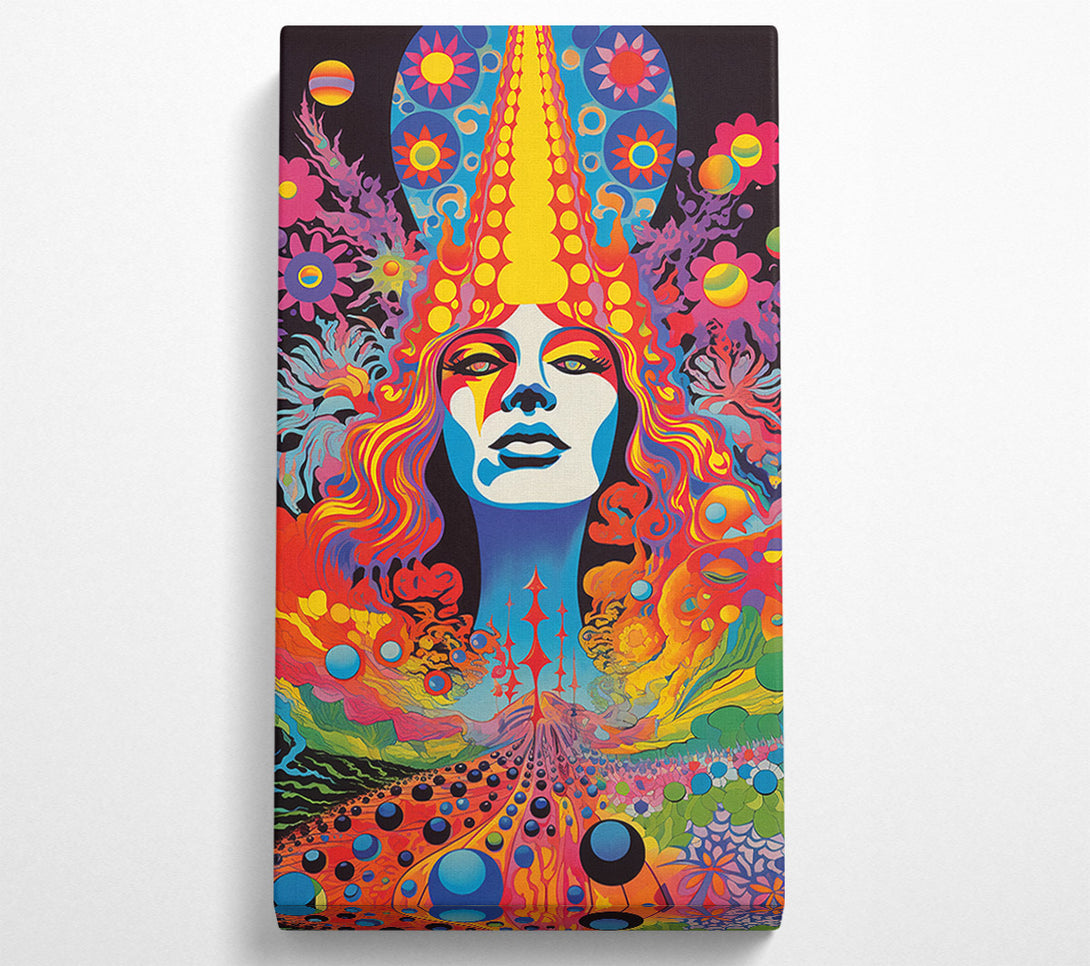 A Canvas Print of Groovy Acid Woman Canvas Print