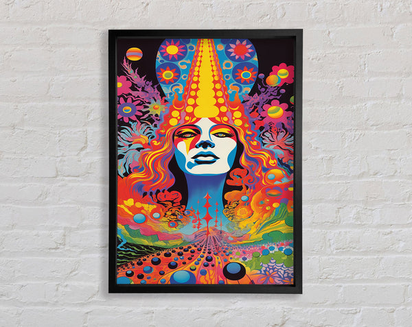 Groovy Acid Woman Framed Print