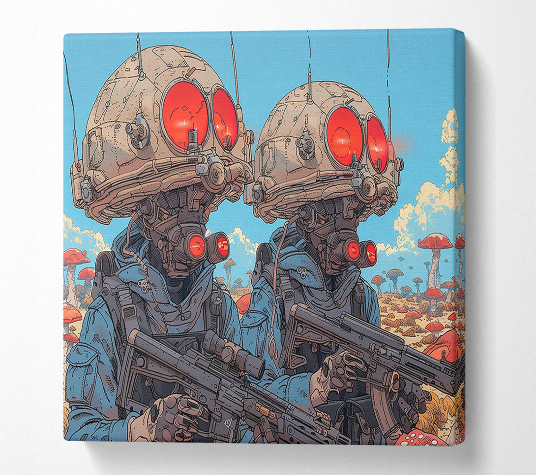  A Canvas Print of Red Eyes On Patrol Canvas Print
