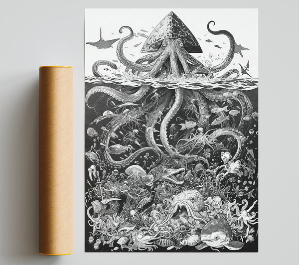 Black Kraken'S Domain Poster