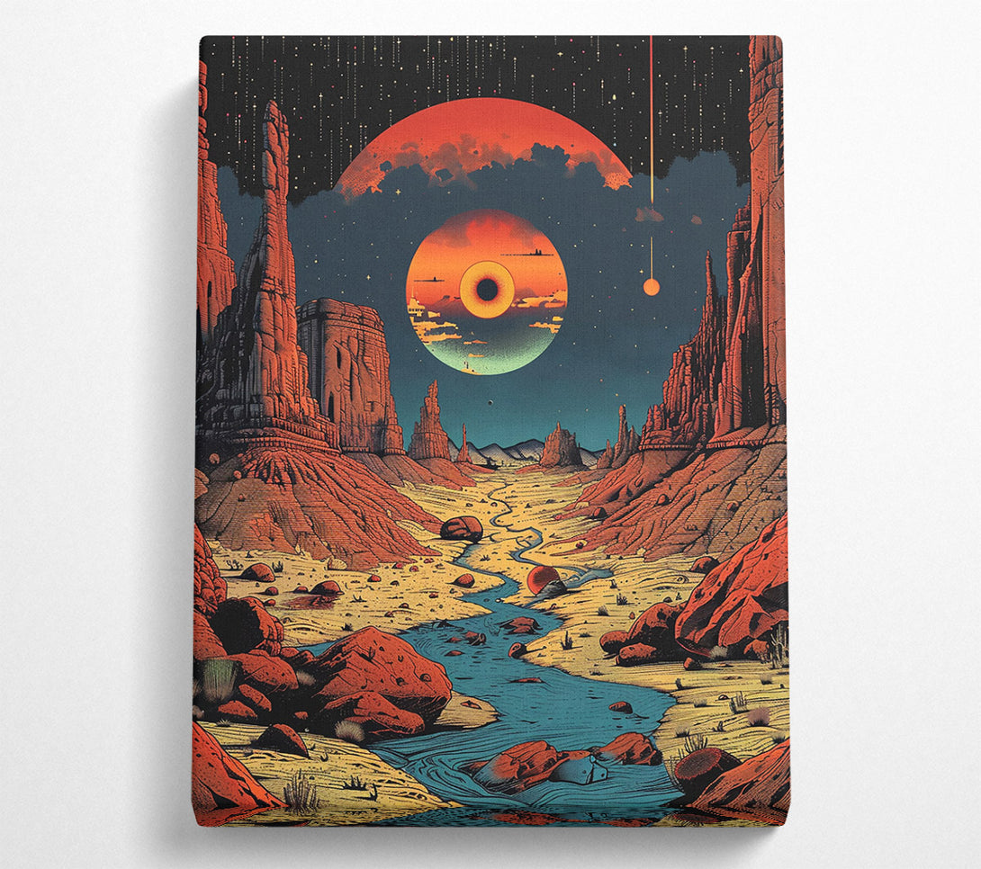  A Canvas Print of Crimson Canyon Dreams Canvas Art