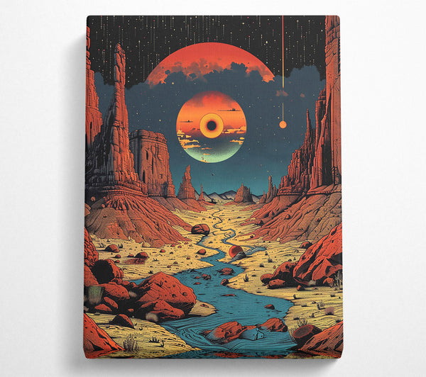  A Canvas Print of Crimson Canyon Dreams Canvas Art