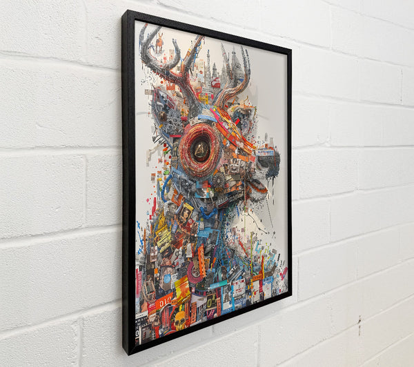 Orange Collage Deer