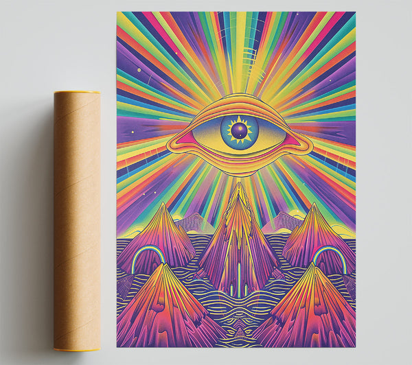 Yellow Eye Of The Peaks. Poster