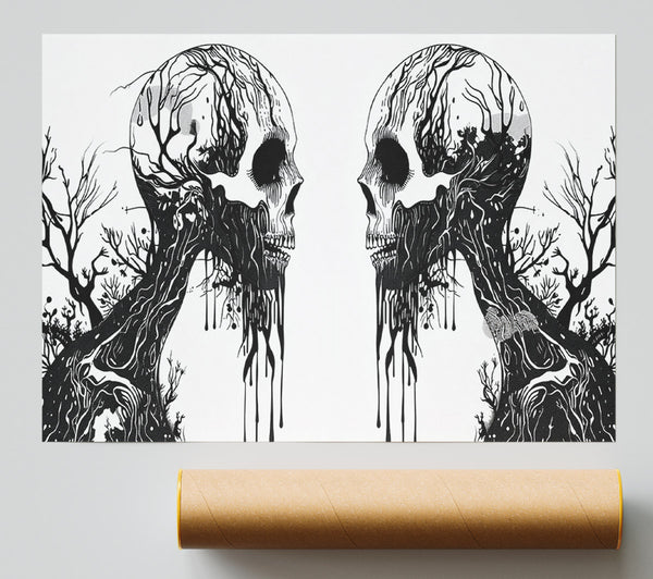 Black Forest Skulls Giclee Print