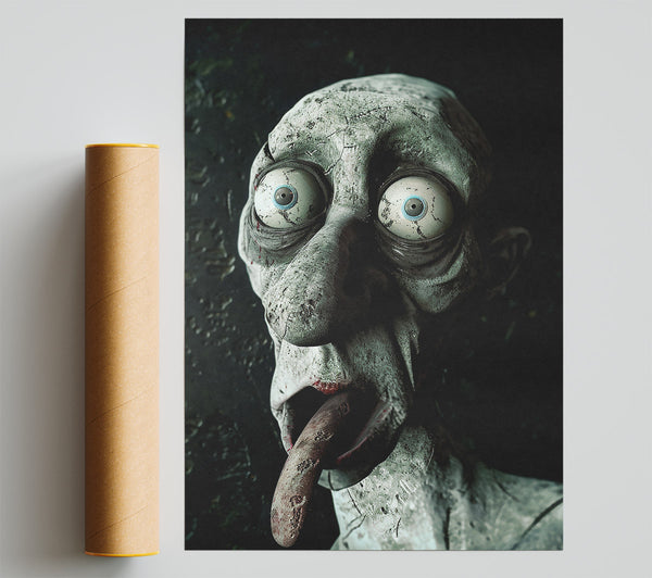 Gray Gulp Of Terror Print
