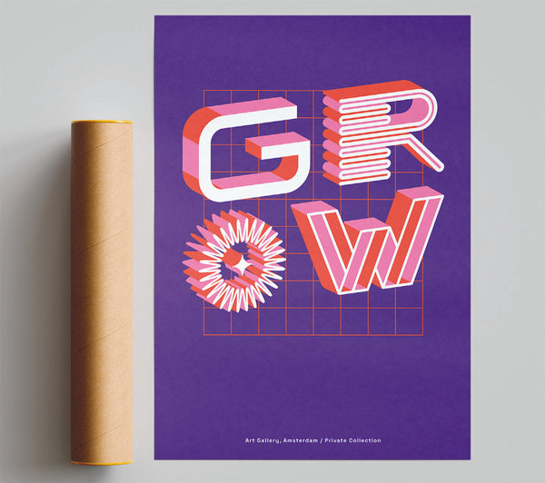 Grow Retro Giclee Print