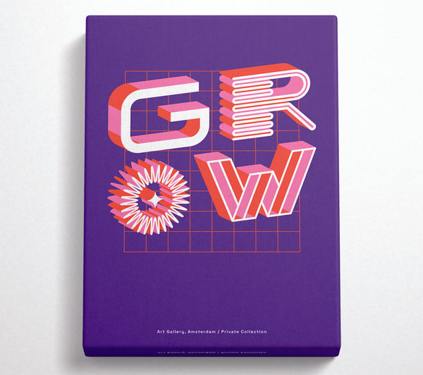  A Canvas Print of Grow Retro Canvas Print