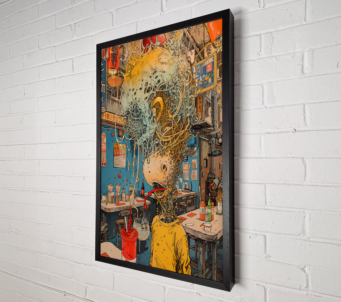  A Canvas Print of Red Slurp In The Alleyway Canvas Print
