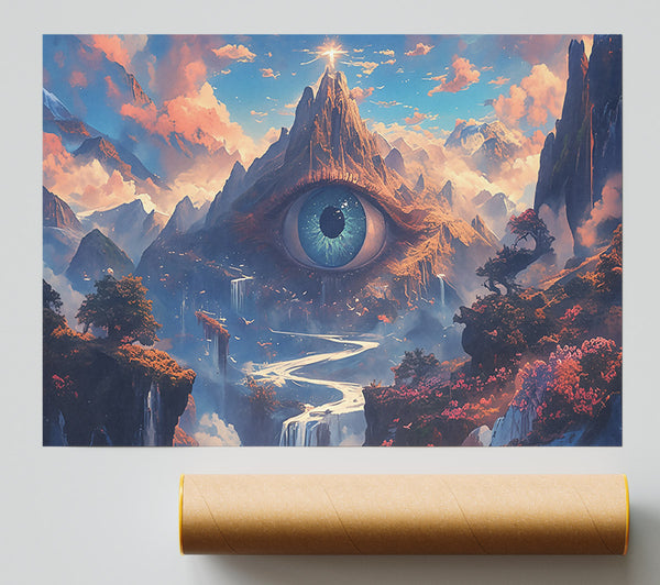 Azure Mountain Eye Print