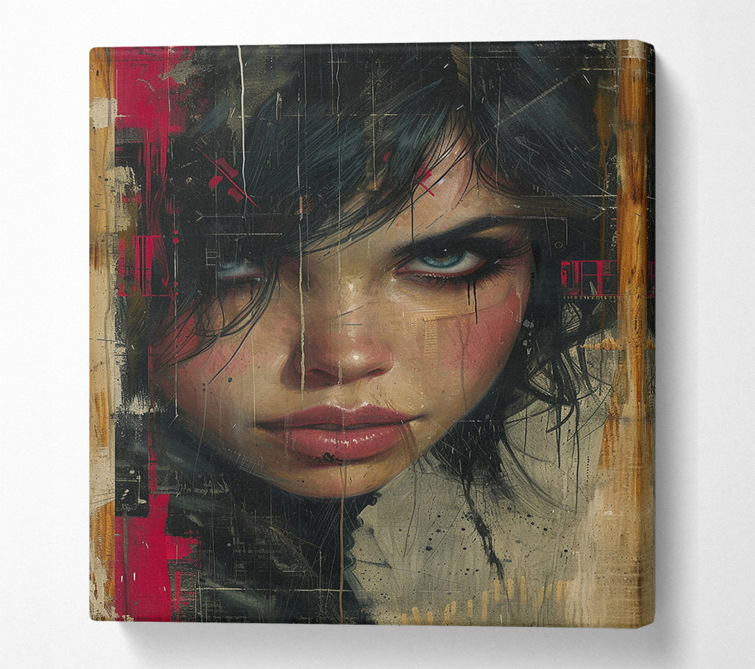  A Canvas Print of Grunge Gaze Canvas Wall Art
