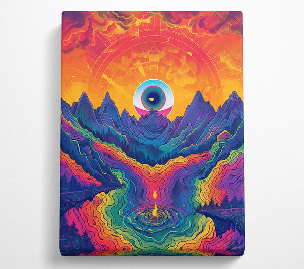  A Canvas Print of Orange Eye Of The Mountain Canvas Print