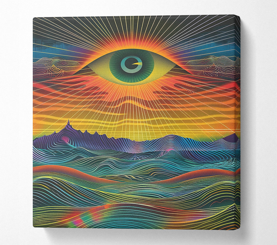  A Canvas Print of Golden Eye Waves Canvas Art