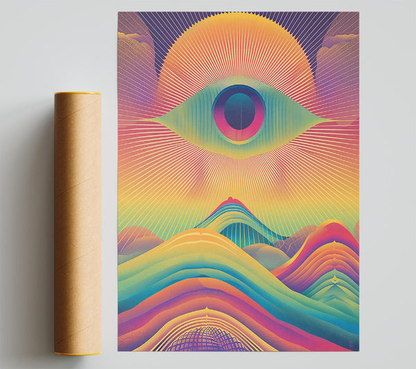 Orange Eye Of The Hills Print