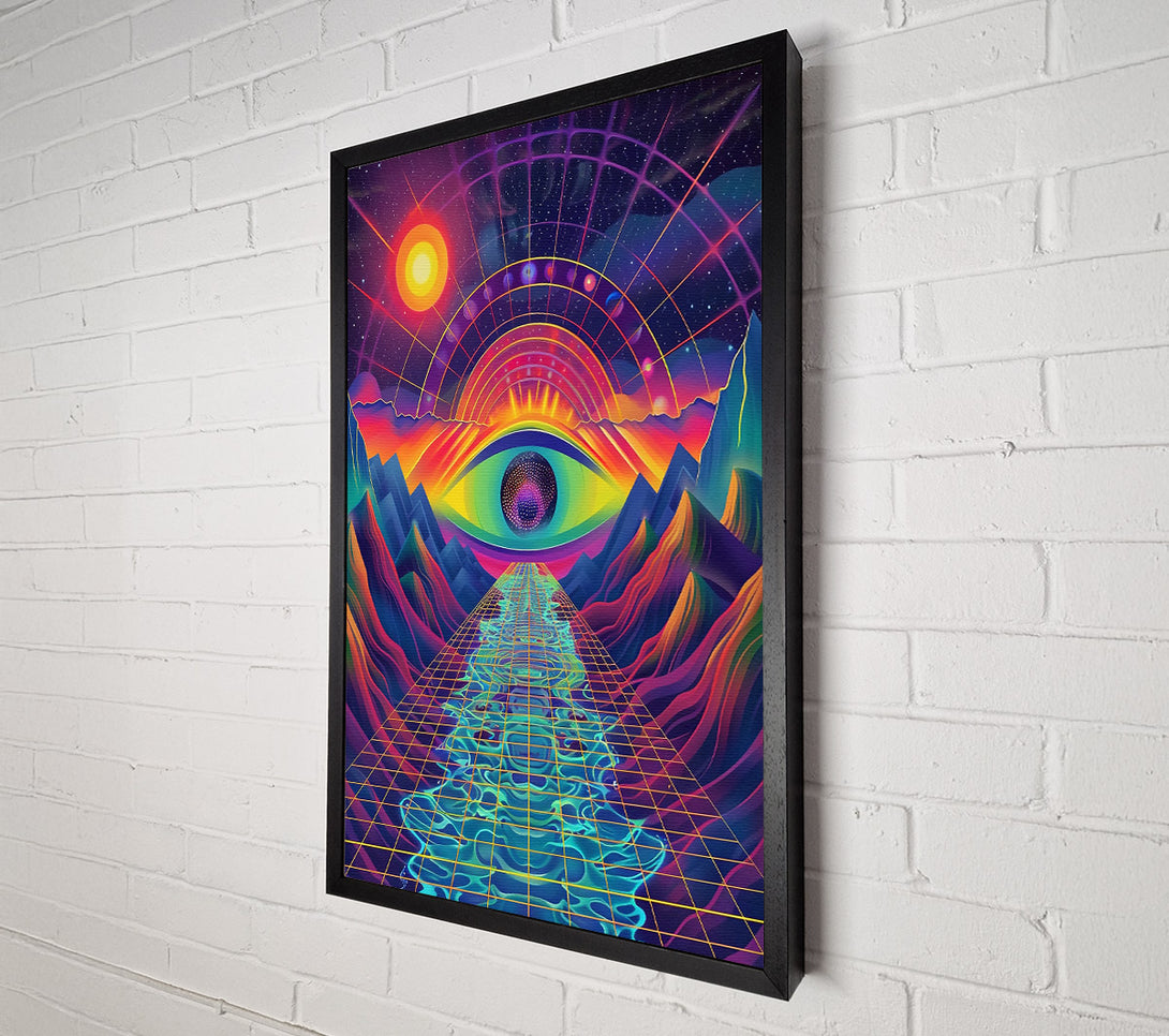  A Canvas Print of Blue Grid Horizon Canvas Wall Art