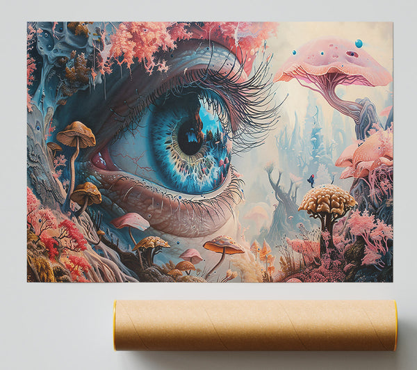 Blue Dreamscape Eye Print