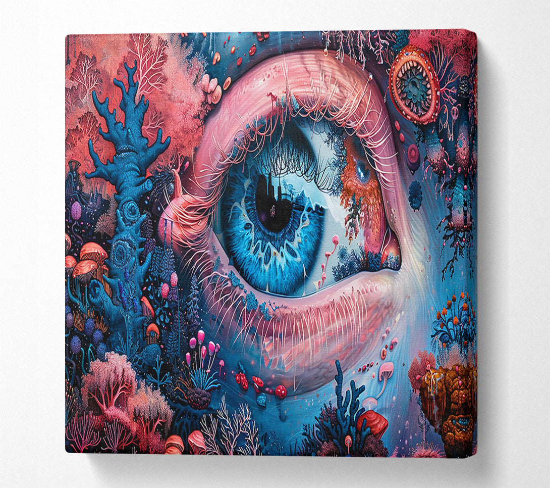  A Canvas Print of Azure Eye'S Garden Canvas Art