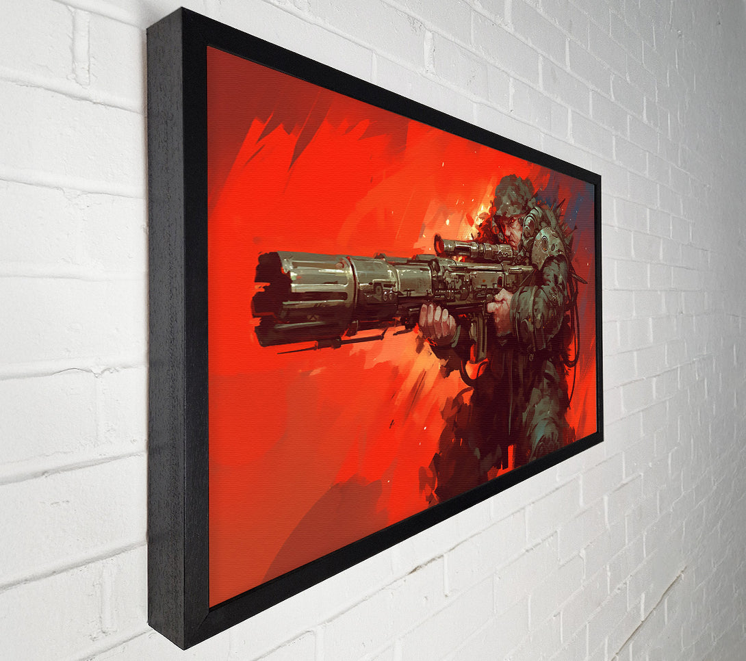 A Canvas Print of Crimson Firefight Canvas Print