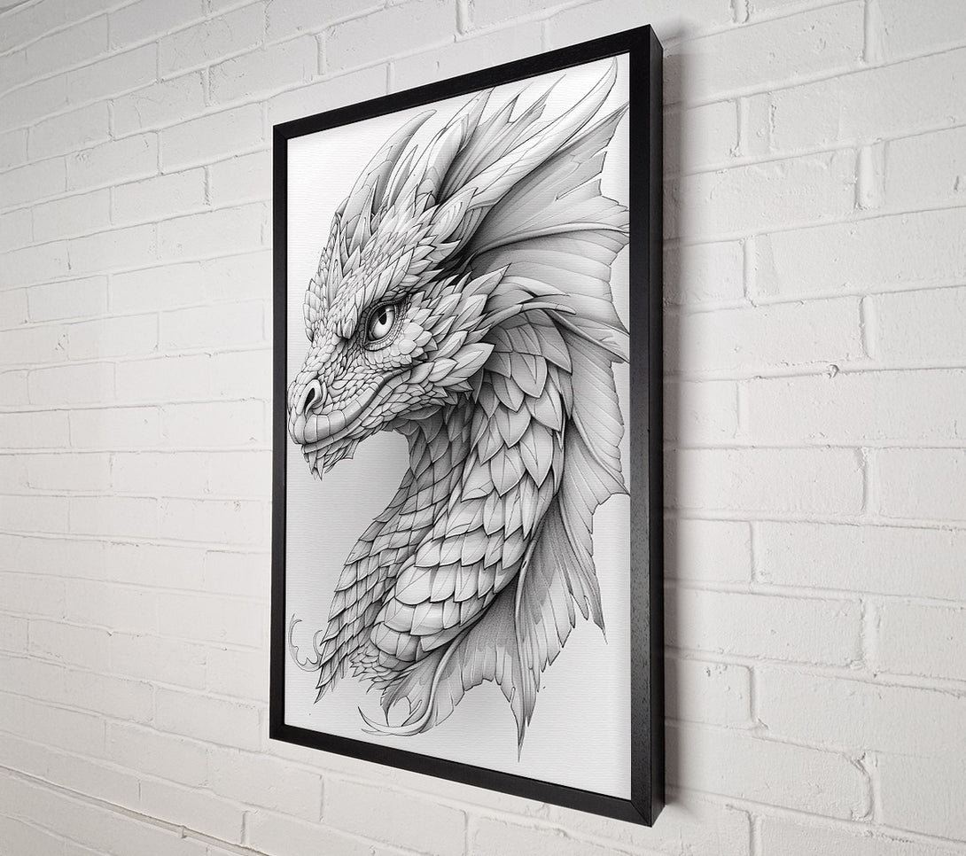  A Canvas Print of Silver Dragon Scales Canvas Print