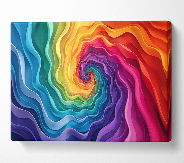  A Canvas Print of Orange Rainbow Spiral Canvas Art