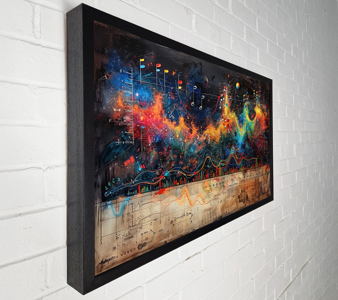  A Canvas Print of Orange Cosmic Symphony Canvas Print