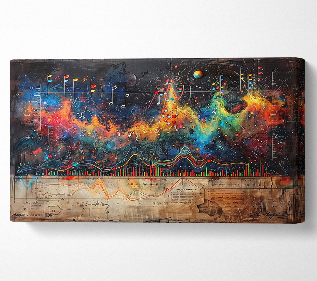 A Canvas Print of Orange Cosmic Symphony Canvas Print