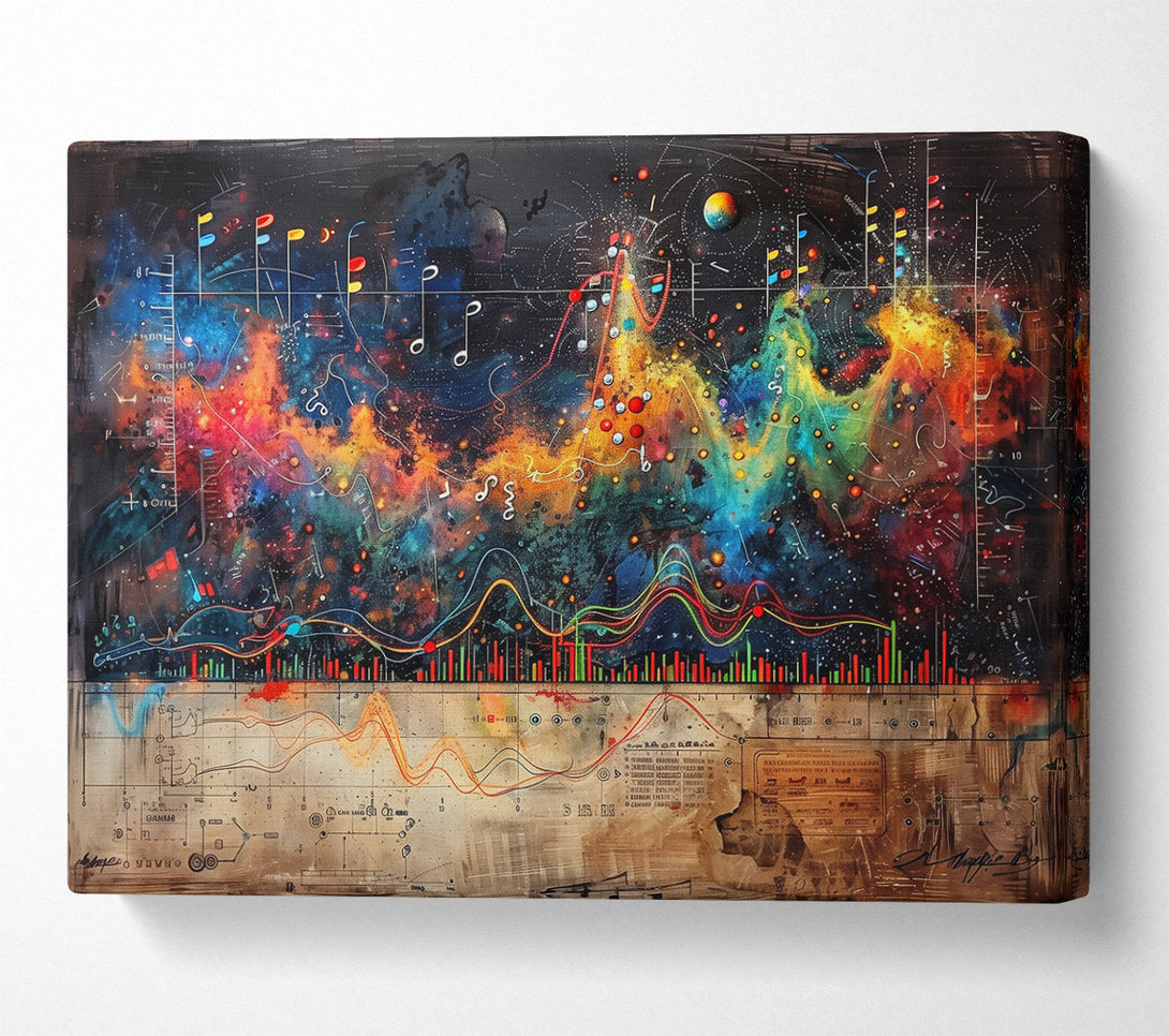  A Canvas Print of Orange Cosmic Symphony Canvas Print