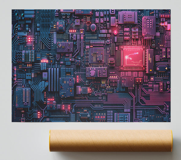 Pink Circuit Dreams Giclee Print