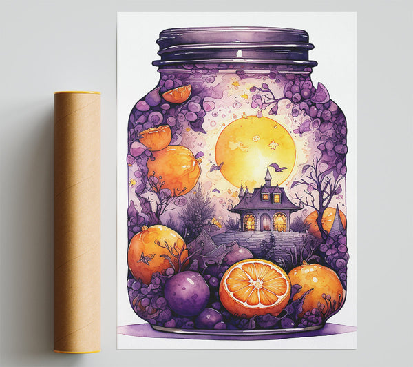 Haloween In A Jar Giclee Print