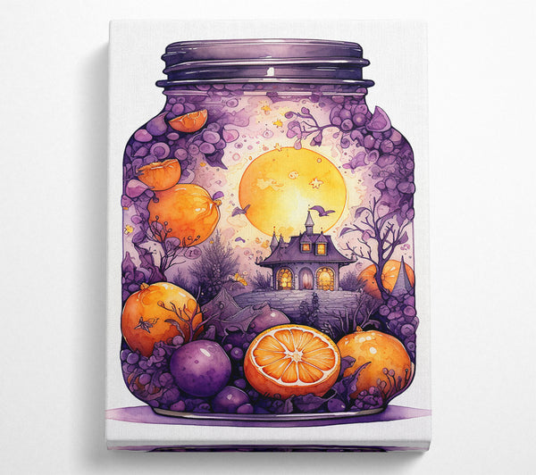  A Canvas Print of Haloween In A Jar Canvas Art