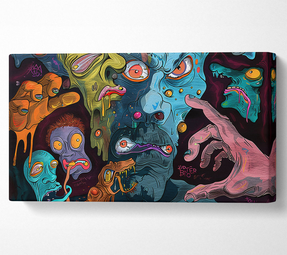  A Canvas Print of Blue Grotesque Dreams Canvas Art