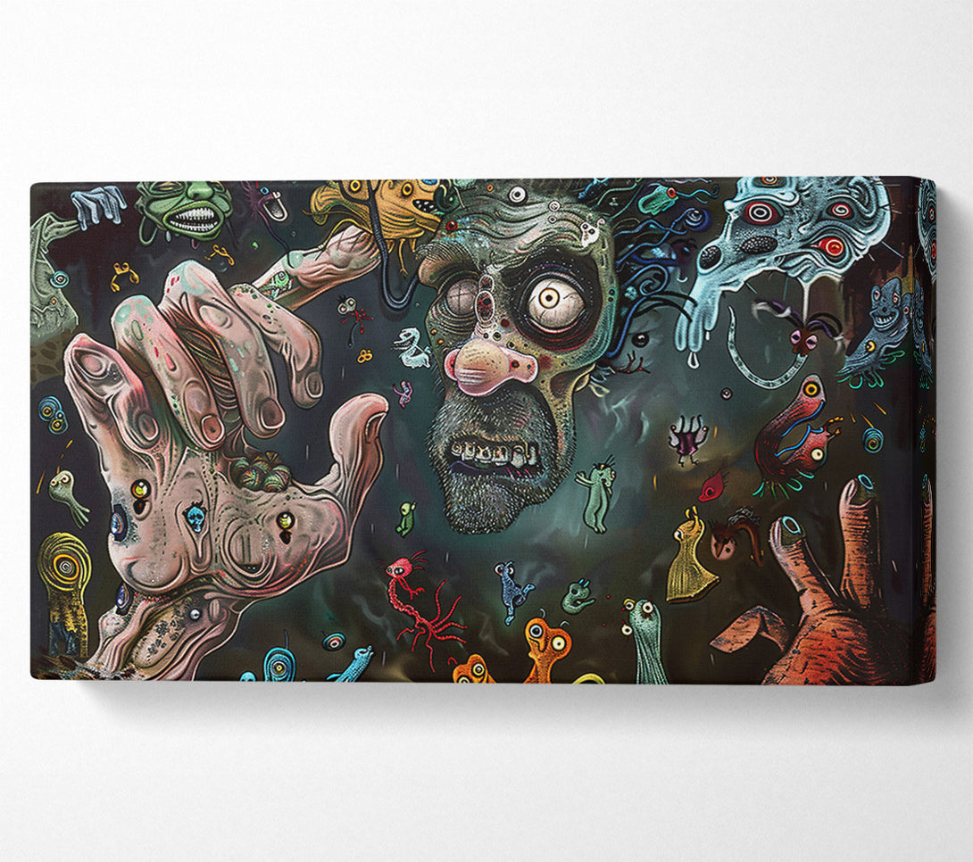  A Canvas Print of Green Dreamscape Chaos Canvas Art