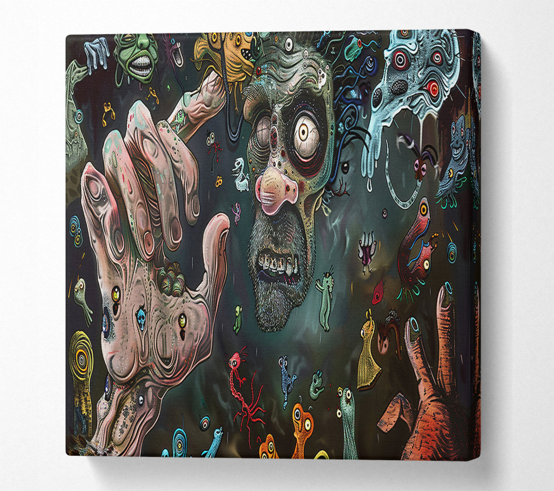  A Canvas Print of Green Dreamscape Chaos Canvas Art