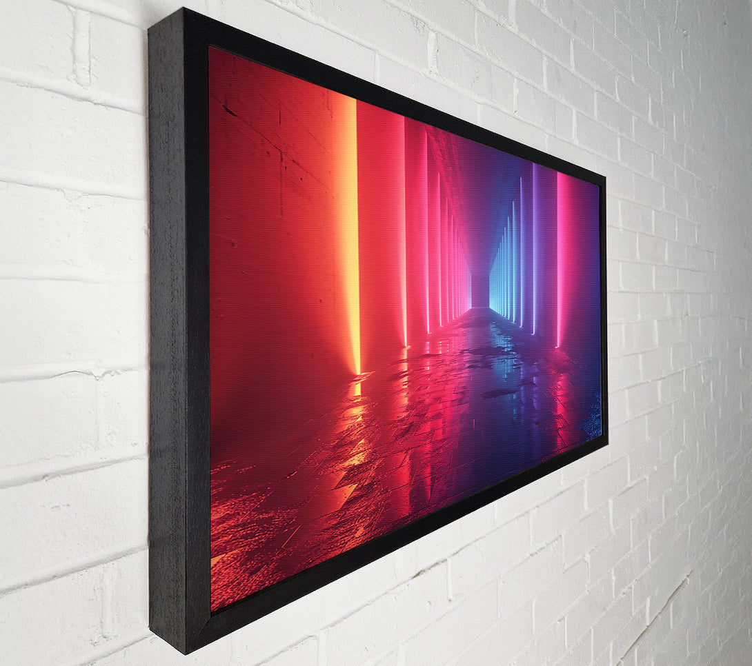  A Canvas Print of Pink Neon Alleyway Canvas Wall Art