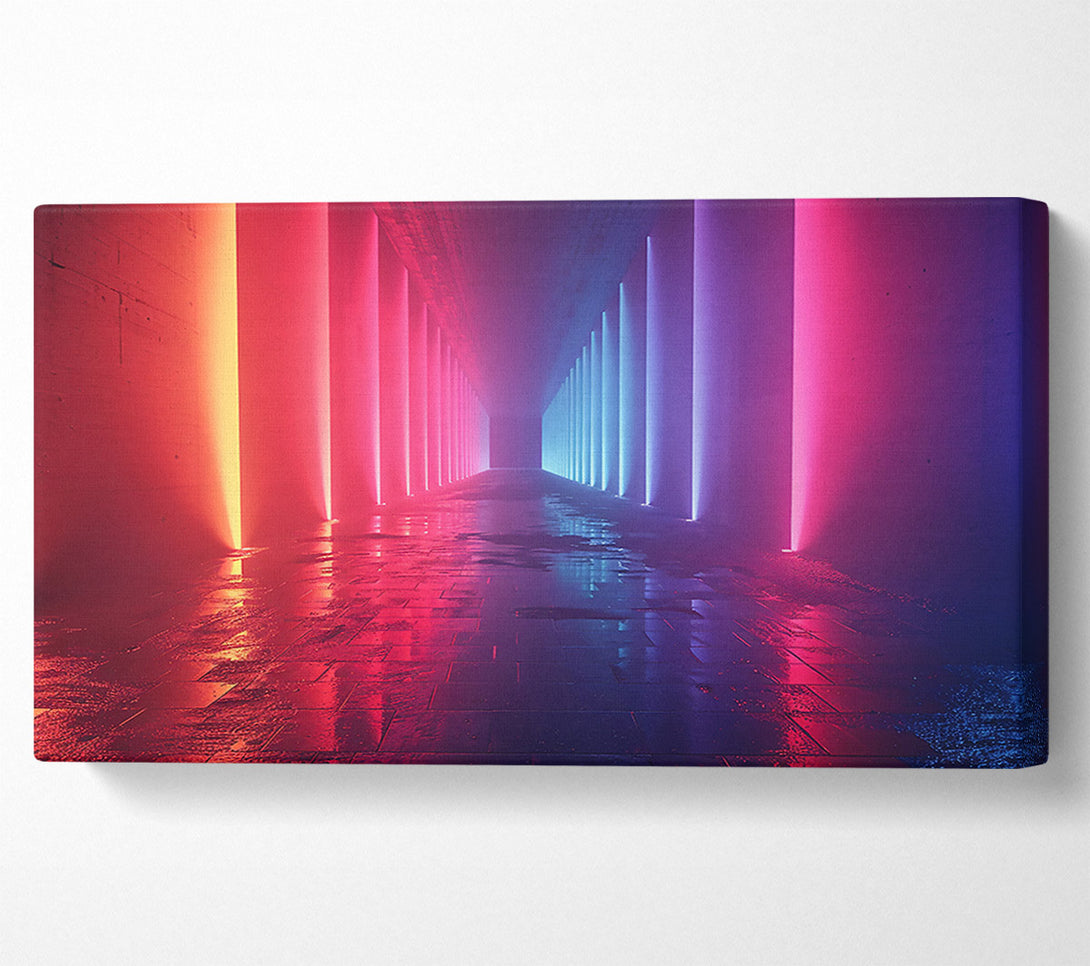  A Canvas Print of Pink Neon Alleyway Canvas Wall Art