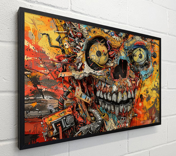 Orange Mechanical Skull
