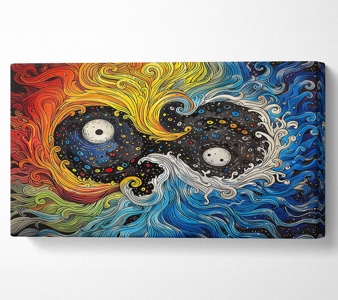 A Canvas Print of Blue Cosmic Waves Canvas Print