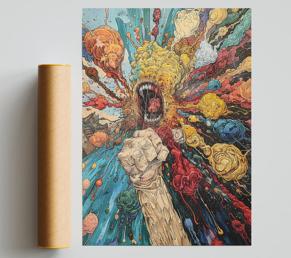 The Blue Scream Print