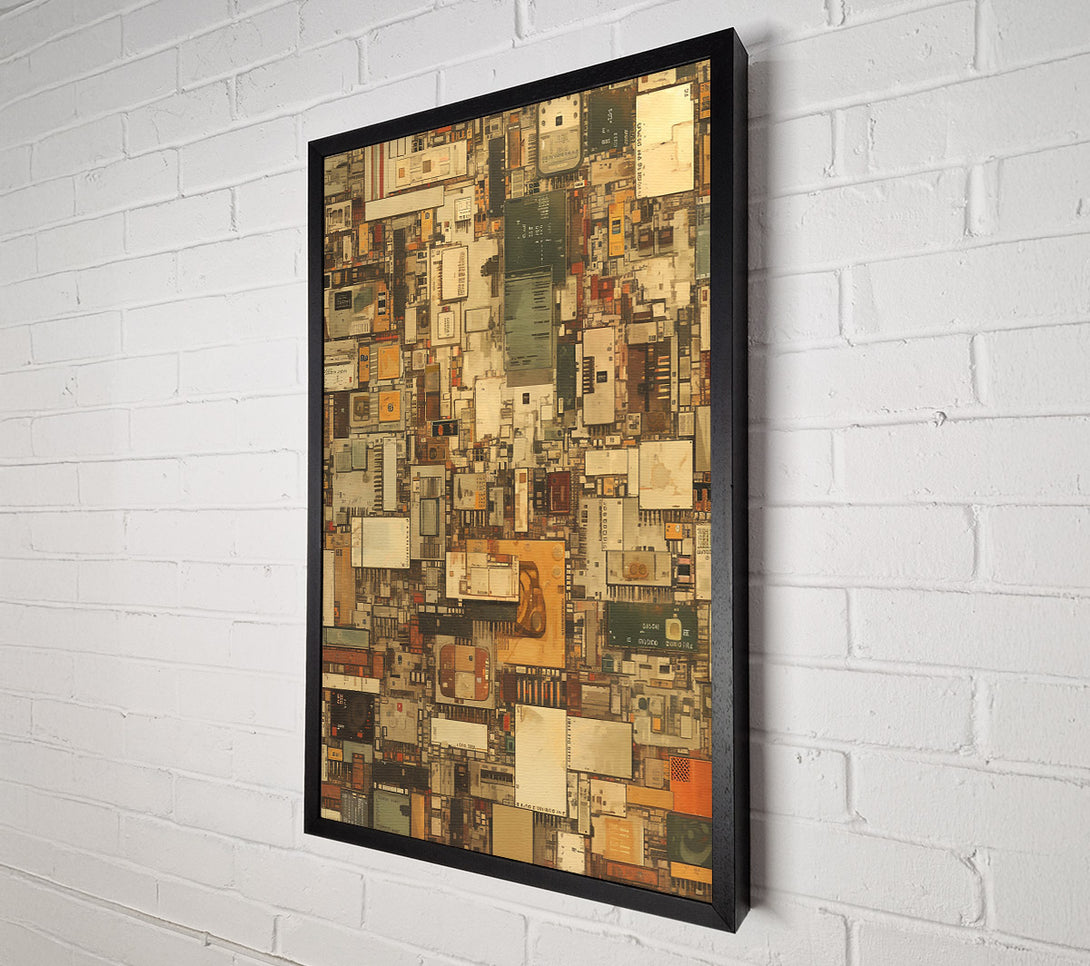  A Canvas Print of Beige Digital Landscape Canvas Wall Art