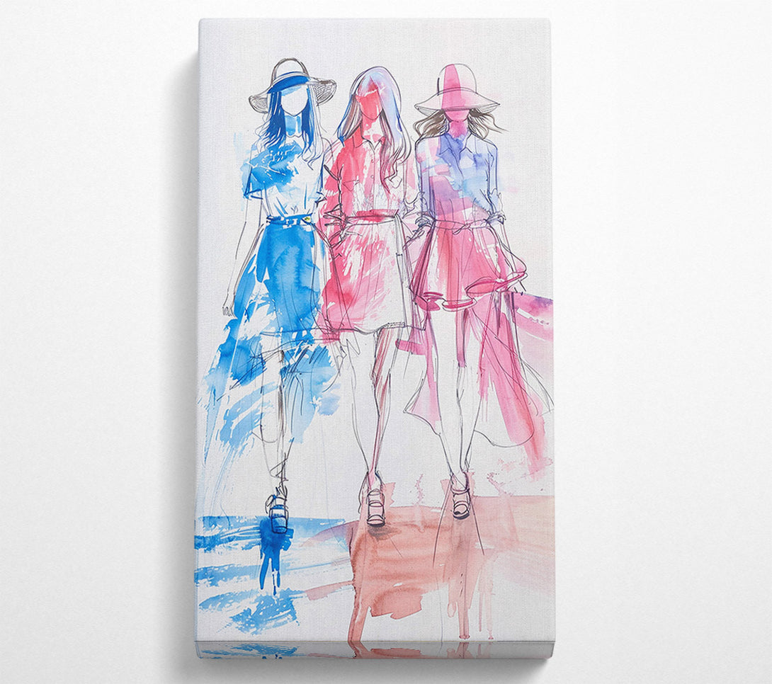  A Canvas Print of Blue Hues Of Fashion Canvas Art