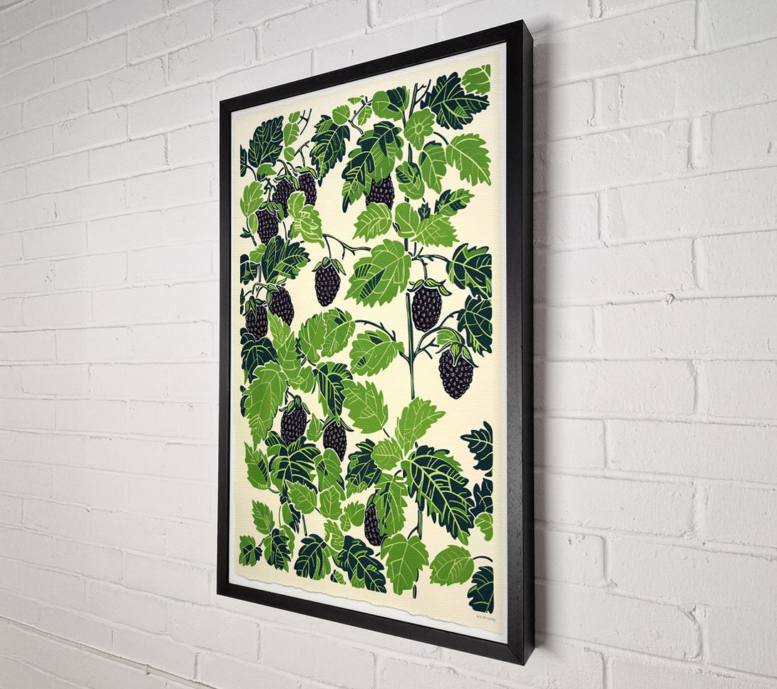  A Canvas Print of Blackberry Green Vines Canvas Wall Art
