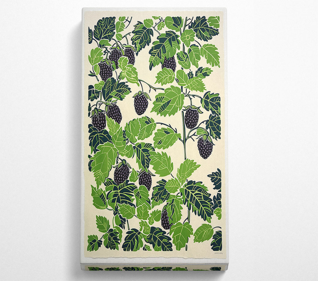  A Canvas Print of Blackberry Green Vines Canvas Wall Art