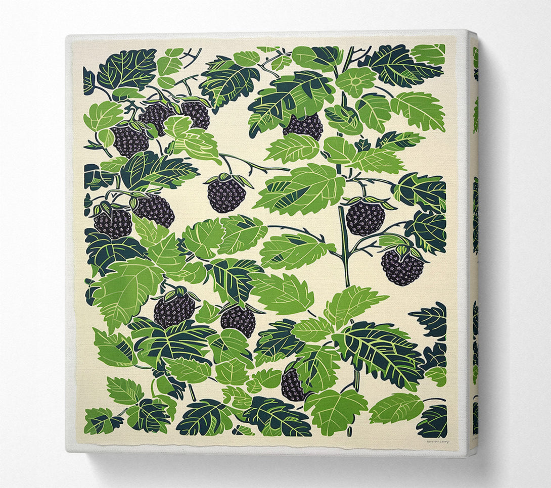  A Canvas Print of Blackberry Green Vines Canvas Wall Art
