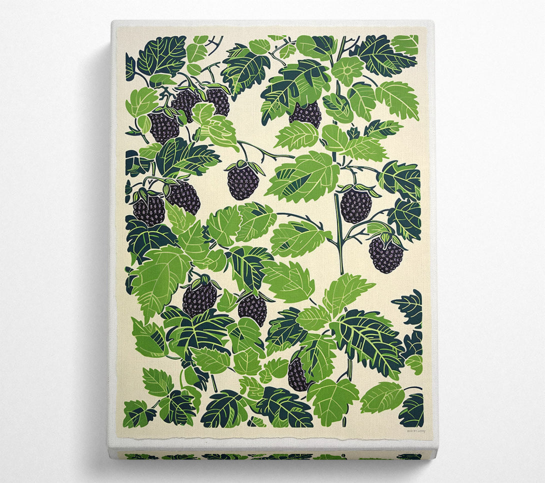  A Canvas Print of Blackberry Green Vines Canvas Wall Art