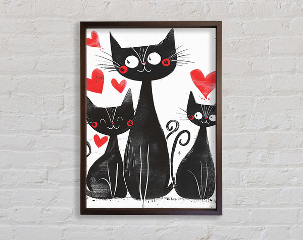 Happy Love Walnut Cats